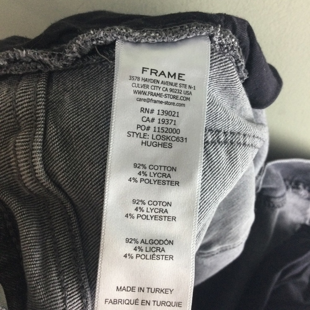 Frame Le One Skinny Crop High Rise Hughes Wash Stretch Jeans Size 2 (29-34) - Picture 11 of 13